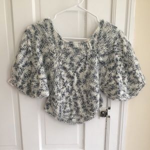 🎈POOF knit sweater puffy sleeve size XXS